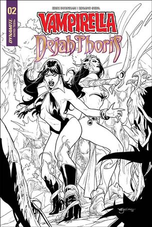 Vampirella/Dejah Thoris issue 2-I Stephen Segovia 1:25 Black & White Cover
