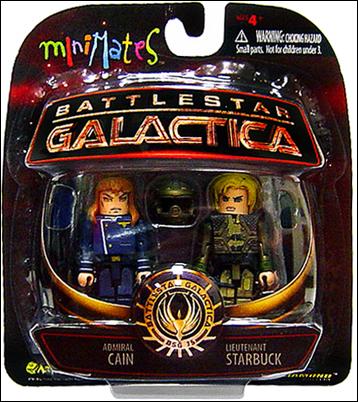 Battlestar Galactica Minimates figure 1 Admiral Cain and Lieutenant Starbuck 