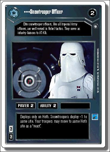 Star Wars: Hoth Revised (Base Set) card 11 Snowtrooper Officer