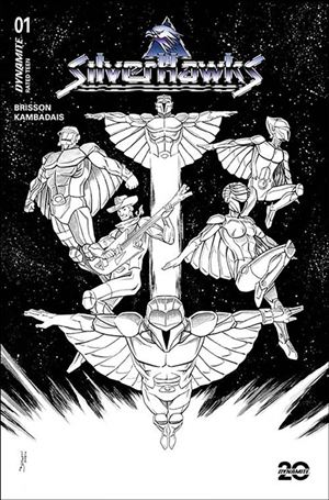 Silverhawks (2025) issue 1-ZP Declan Shalvey B&W 1:7 Cover
