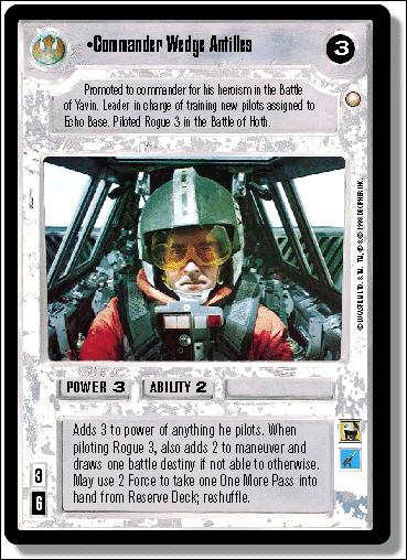 Star Wars: Special Edition Limited (Base Set) card 196 Commander Wedge Antilles