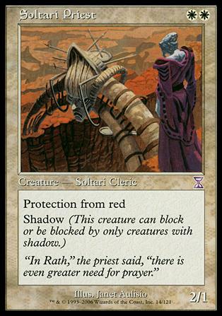 Magic the Gathering: Time Spiral (Timeshifted Subset) card 14 Soltari Priest