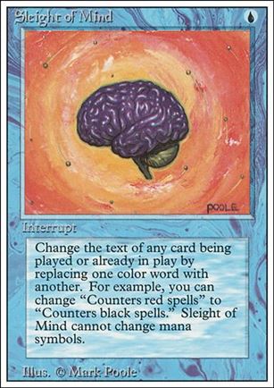 Magic the Gathering: Revised (Base Set) card 81 Sleight of Mind