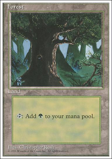 Magic the Gathering: 4th Edition (Base Set) card 368-B Forest