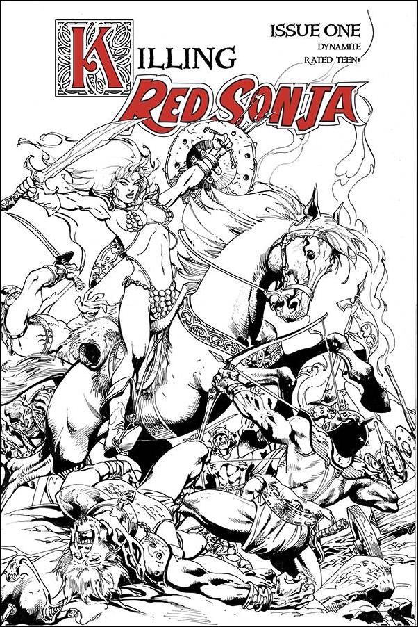 Killing Red Sonja issue 1-D Roberto Castro 1:7 Black & White Cover