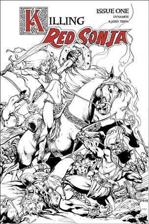 Killing Red Sonja issue 1-D Roberto Castro 1:7 Black & White Cover
