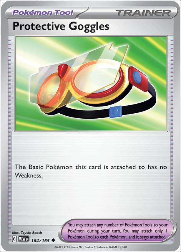 Pokemon: Scarlet & Violet - 151 (Base Set) card 164/165 Protective Goggles