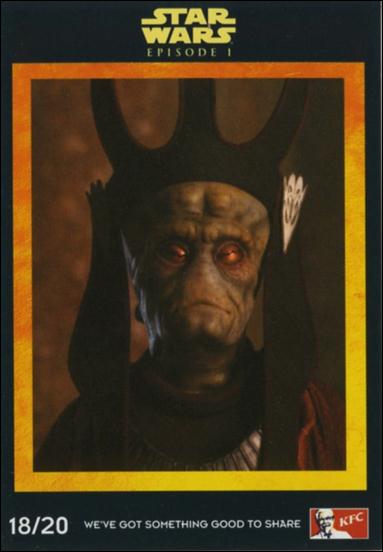 Star Wars: Episode I The Phantom Menace Kentucky Fried Chicken MALAYSIAN (Promo) card 18/20 Nute Gunray