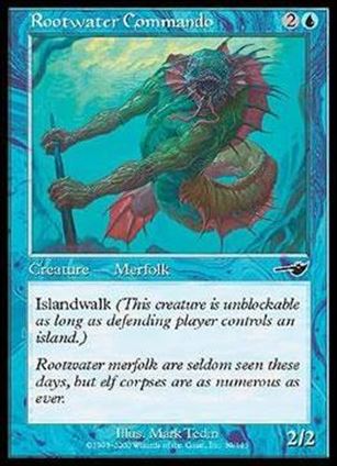 Magic the Gathering: Nemesis (Base Set) card 39 Rootwater Commando