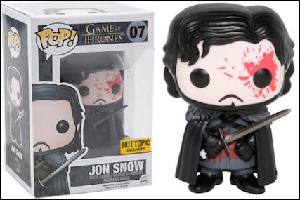 POP! Game of Thrones figure 7-C Jon Snow Bloody Hot Topic Exclusive