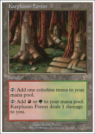 Magic the Gathering: 7th Edition (Base Set) card 336 Karplusan Forest