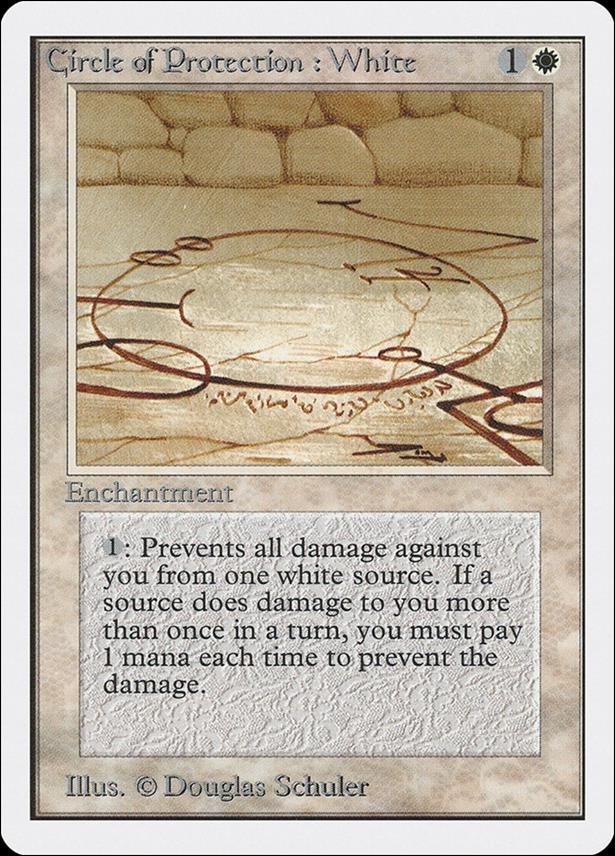 Magic the Gathering: Unlimited (Base Set) card 14 Circle of Protection: White