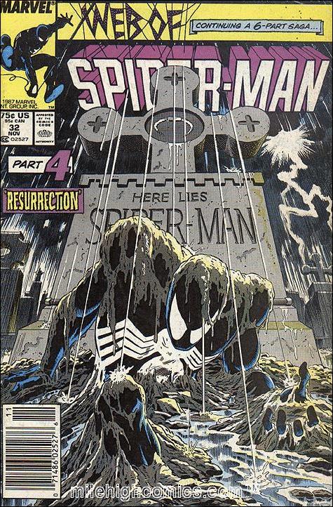 Web of Spider-Man (1985) issue 32-B Newsstand Cover
