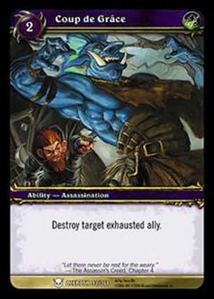 World of Warcraft: Heroes of Azeroth (Base Set) card 93 Coup de Grace