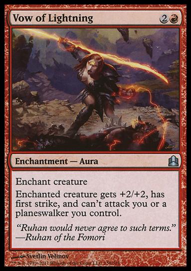 Magic the Gathering: Commander (Base Set) card 138 Vow of Lightning