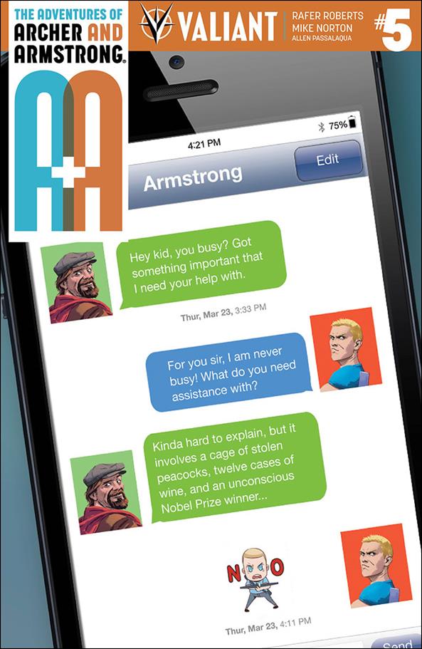 A&A: The Adventures of Archer & Armstrong issue 5-E Swyft Media Valiant Emoji Cover