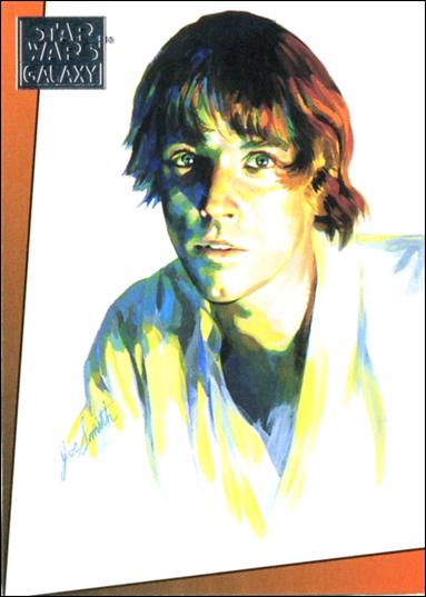 Star Wars Galaxy: Series 1 (Factory Base Set) card 3 Luke Skywalker