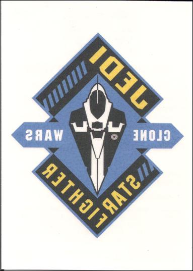 Star Wars: The Clone Wars Trading Card Stickers (Temporary Tattoos Subet) card 7 Jedi Starfighter