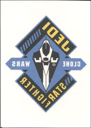 Star Wars: The Clone Wars Trading Card Stickers (Temporary Tattoos Subet) card 7 Jedi Starfighter