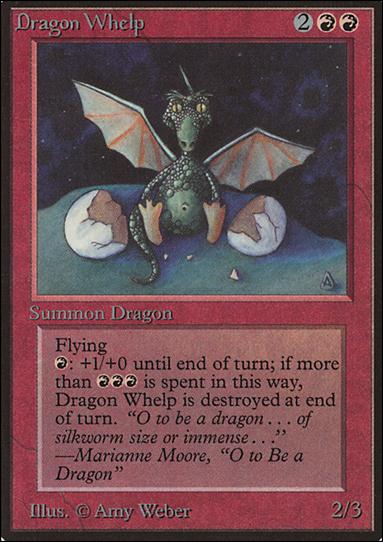 Magic the Gathering: Limited Edition Beta (Base Set) card 142 Dragon Whelp