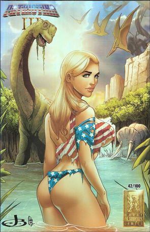 Patriotika (2017) issue 3-G "Cheeky Dino" Chrome Cover 1/100
