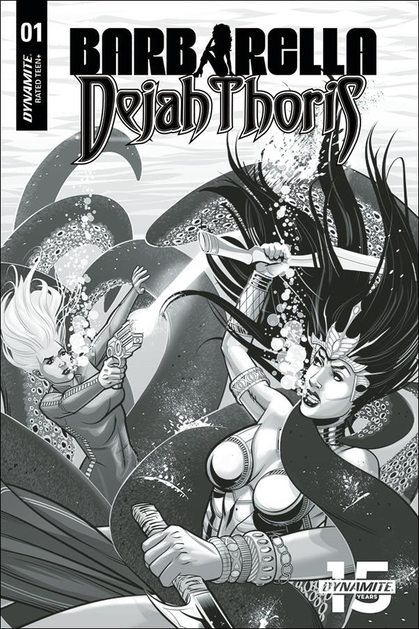 Barbarella / Dejah Thoris issue 1-I Tom Feister 1:40 Black & White Cover