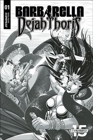 Barbarella / Dejah Thoris issue 1-I Tom Feister 1:40 Black & White Cover