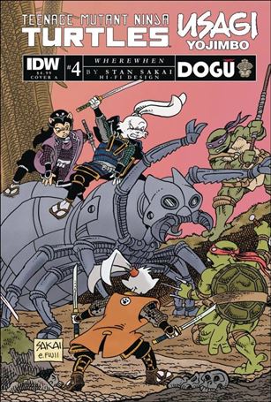 Teenage Mutant Ninja Turtles / Usagi Yojimbo: WhereWhen issue 4 Stan Sakai Cover