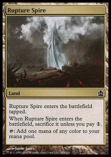 Magic the Gathering: Commander (Base Set) card 285 Rupture Spire