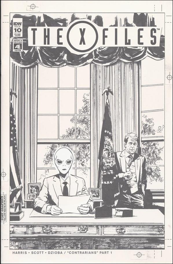 X-Files (2016) issue 10-B Greg Scott Artist's Edition Subscription Cover