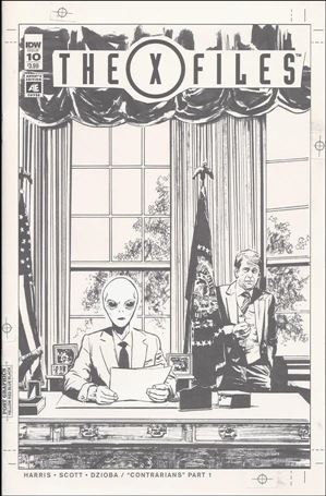 X-Files (2016) issue 10-B Greg Scott Artist's Edition Subscription Cover