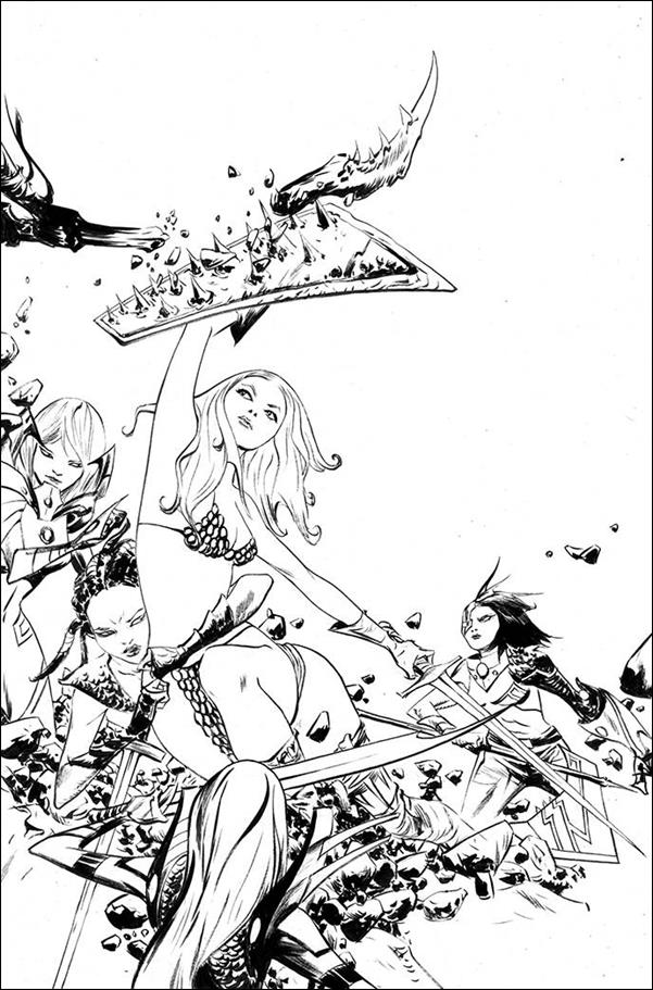 Sonjaversal issue 3-W Jae Lee 1:50 Black & White Virgin Cover