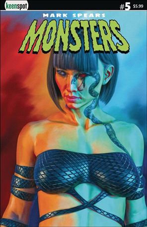 Mark Spears Monsters issue 5.00-E Mark Spears Girl With Dragon Tattoo Cover