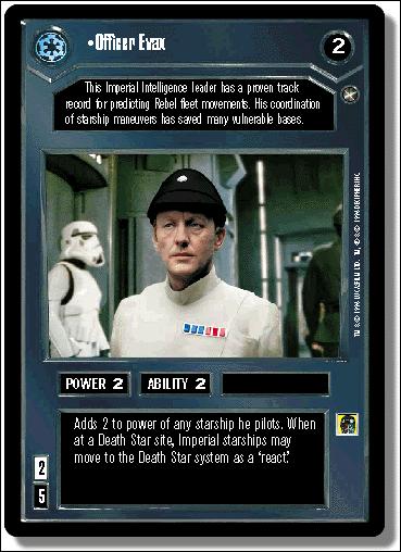 Star Wars: A New Hope Limited (Base Set) card 26 Officer Evax