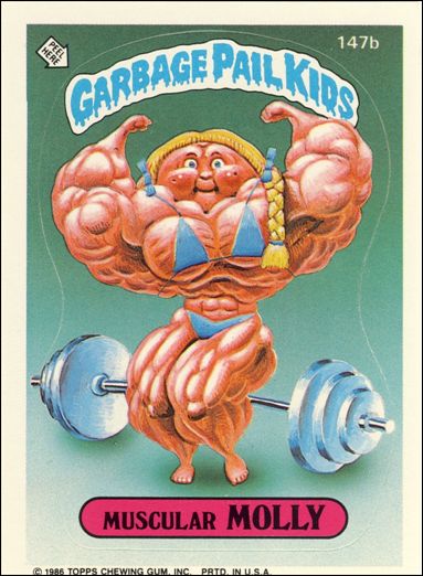 Garbage Pail Kids: Series 04 (Base Set) card 147b Muscular Molly