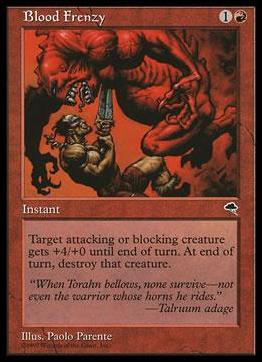 Magic the Gathering: Tempest (Base Set) card 173 Blood Frenzy
