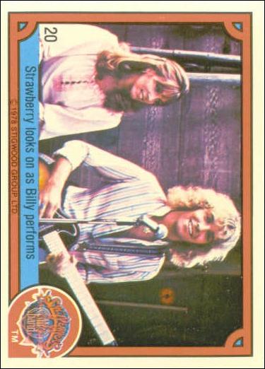 Sgt. Pepper's Lonely Hearts Club Band (Base Set) card 20 Strawberry looks on as Billy performs