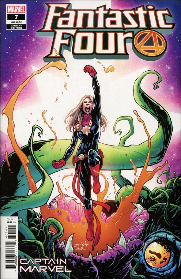 Fantastic Four (2018) issue 7-C Valerio Schiti "Captain Marvel" Cover