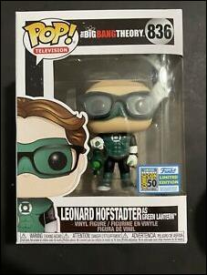 POP! Television figure 836 Leonard Hofstadter as Green Lantern