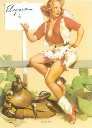 Elvgren's Calendar Pinups (Base Set) card 79 Let's Go