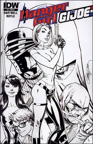 Danger Girl/G.I. Joe issue 5-C Abbie Chase Group 1:10 Black and White Cover
