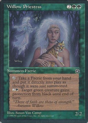 Magic the Gathering: Homelands (Base Set) card 100 Willow Priestess
