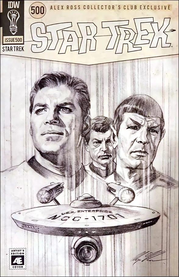Star Trek #500 issue 500-F Alex Ross Collectors Club Exclusive Sketch Cover
