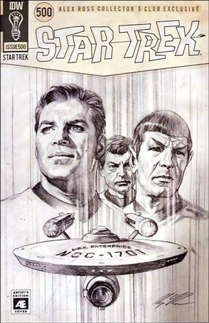 Star Trek #500 issue 500-F Alex Ross Collectors Club Exclusive Sketch Cover