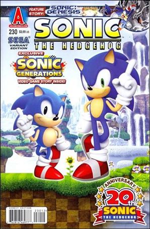 Sonic the Hedgehog (1993) issue 230-B Sega Game Art Cover