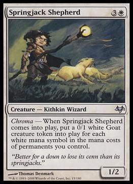 Magic the Gathering: Eventide (Base Set) card 15 Springjack Shepherd