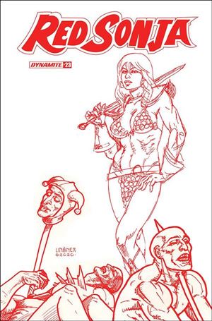 Red Sonja (2019) issue 23-N Joseph Michael Linsner 1:25 Red Line Art Cover