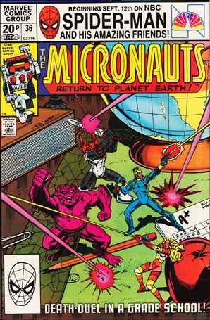 Micronauts (1979) issue 36-B UK Price Cover