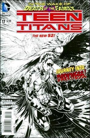 Teen Titans (2011) issue 17-B 1:25 Black & White Cover