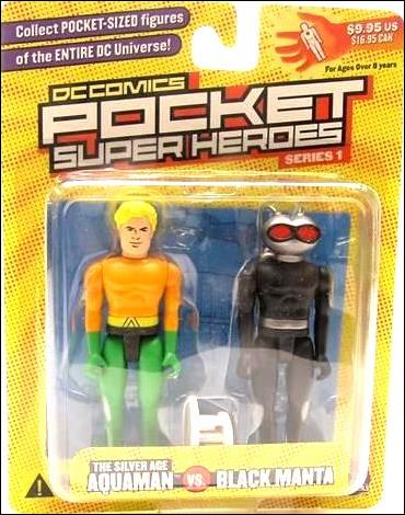 DC Comics Pocket Super Heroes (Series 1) figure 1 Silver Age Aquaman vs Black Manta